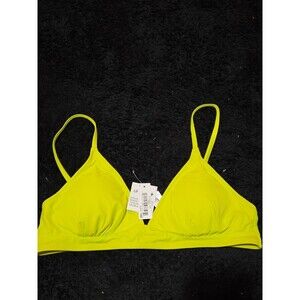 Amazon Essentials Bikini Top M Lime Green UPF 50+ Bralette Swimwear NWT Summer